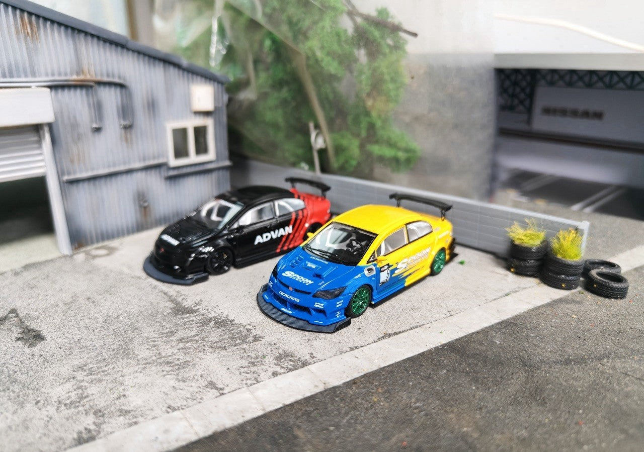 MJ 1/64 Honda FD2 high-quality Resin Toys Car Model Gifts Collectible Limited Advan/Spoon