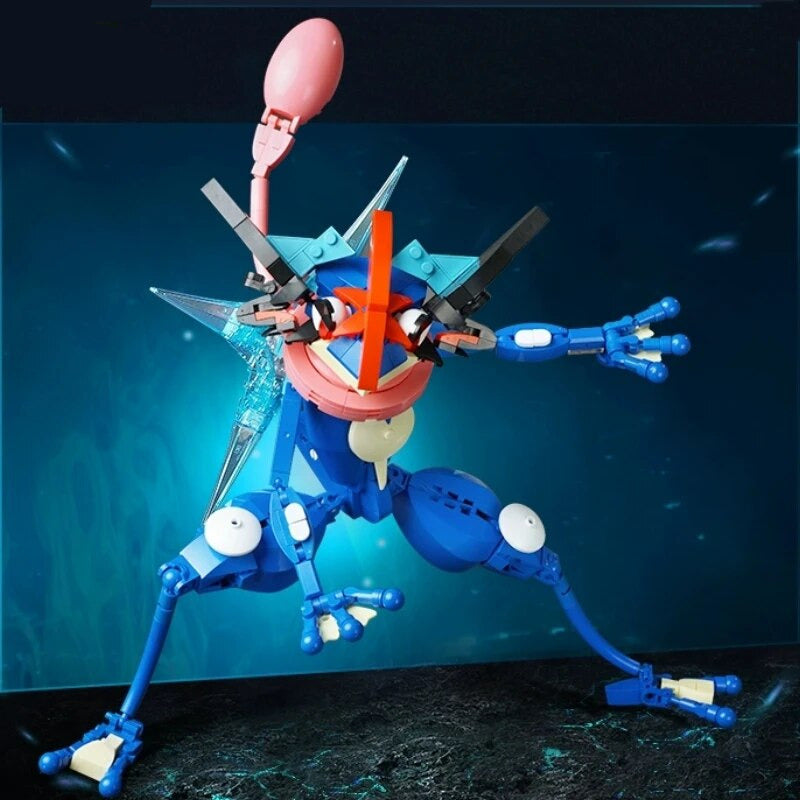 ✅ Ensemble de blocs de construction officiels Pokémon LARGE 16" Ash Greninja Jouet créatif NEUF