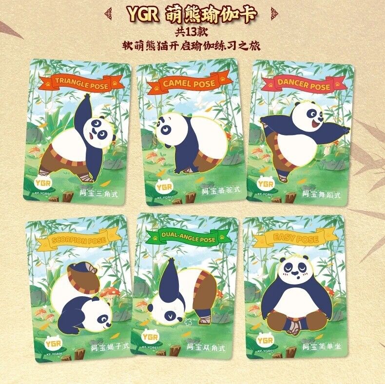 Cartes amusantes Kung Fu Panda, cartes authentiques en papier, collection, boîte de 10 films, nouveauté