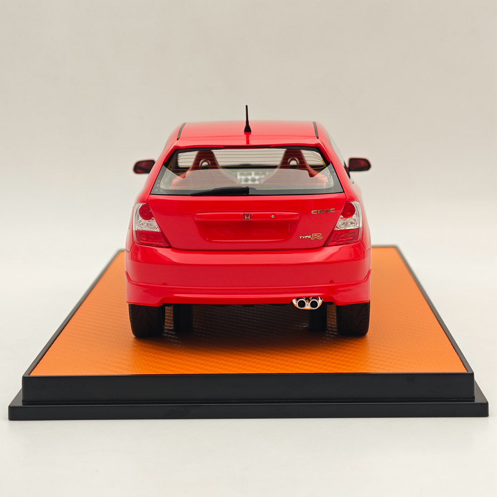 RAM Collectibles 1/18 Honda Civic Ep3 Type R Championship 2004 Rouge RM-0016 Modèle de voiture en résine Collection limitée