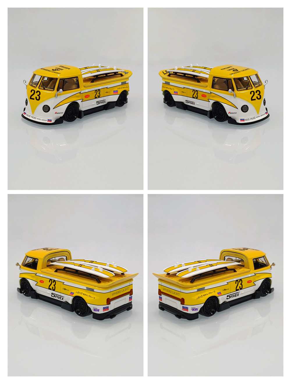 LMLF 1:64 VW T1 Wide body Pickup Truck Diecast Toys Car Models Collection Gifts Limited Edition