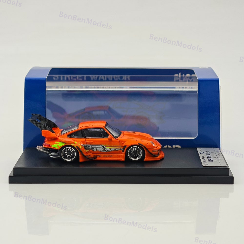 1/64 SW Porsche RWB 993 RAUH-Welt Orange Speed and Furious Diecast Metal Car