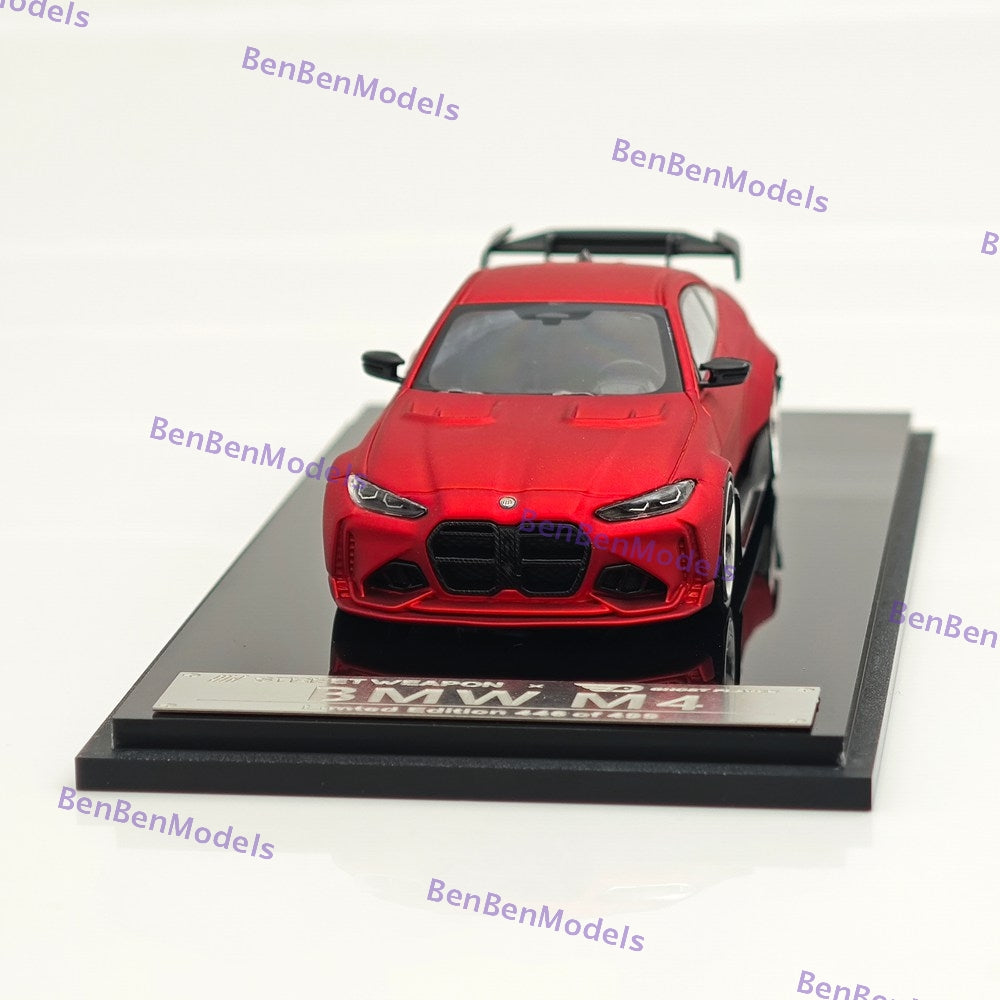 1:64 SW BMW M4 G82 Sports Model Limited 499 Red Diecast Model Car Miniature