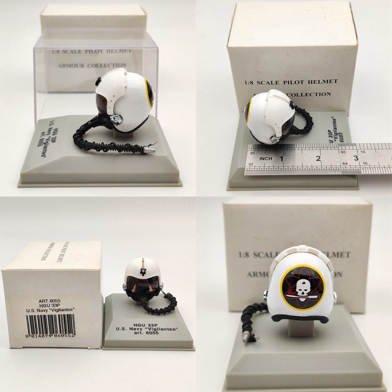 1/8 CDC Armour/Franklin Mint Pilot Helmet HGU 26P/33P/55P/MK 10/Gueneau 316/APH 6B Diecast Model Collection Used