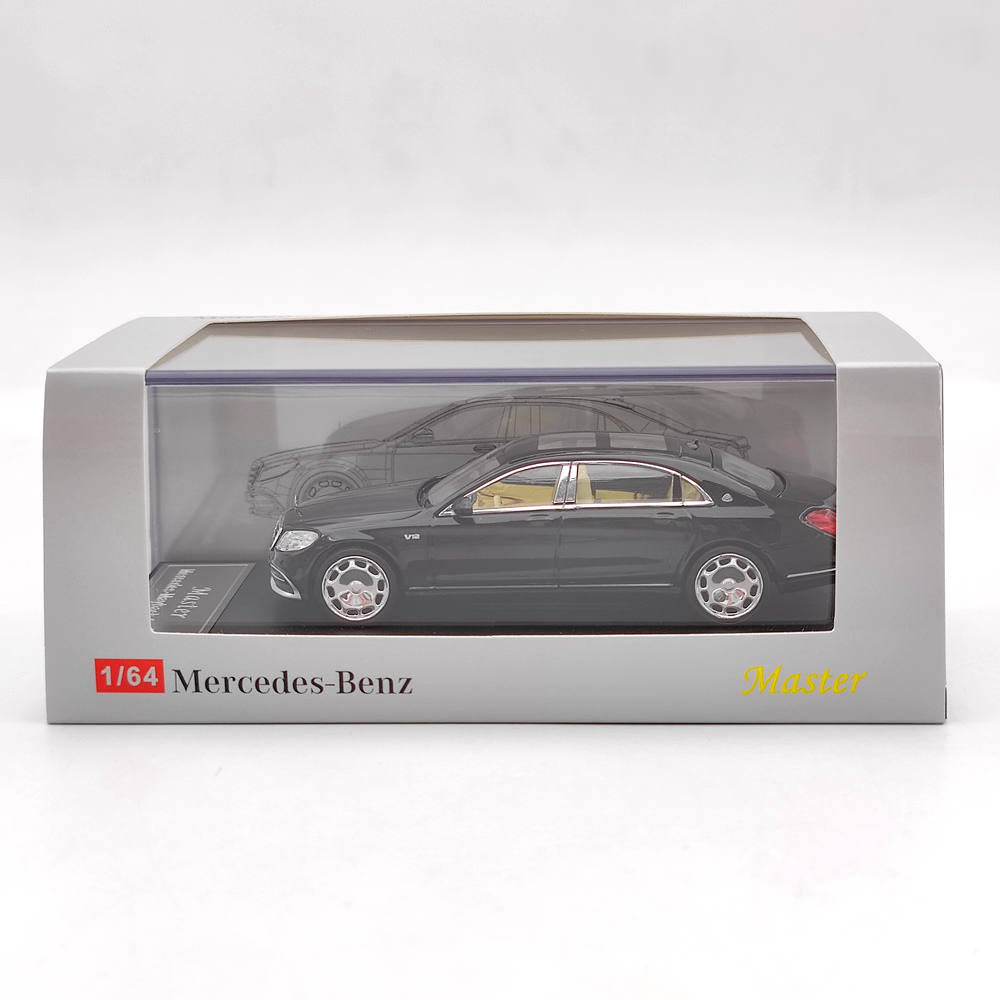 Modèle réduit de voiture moulé sous pression Mercedes Benz Maybach S680 Master 1:64, jouet de collection, cadeau automobile, noir