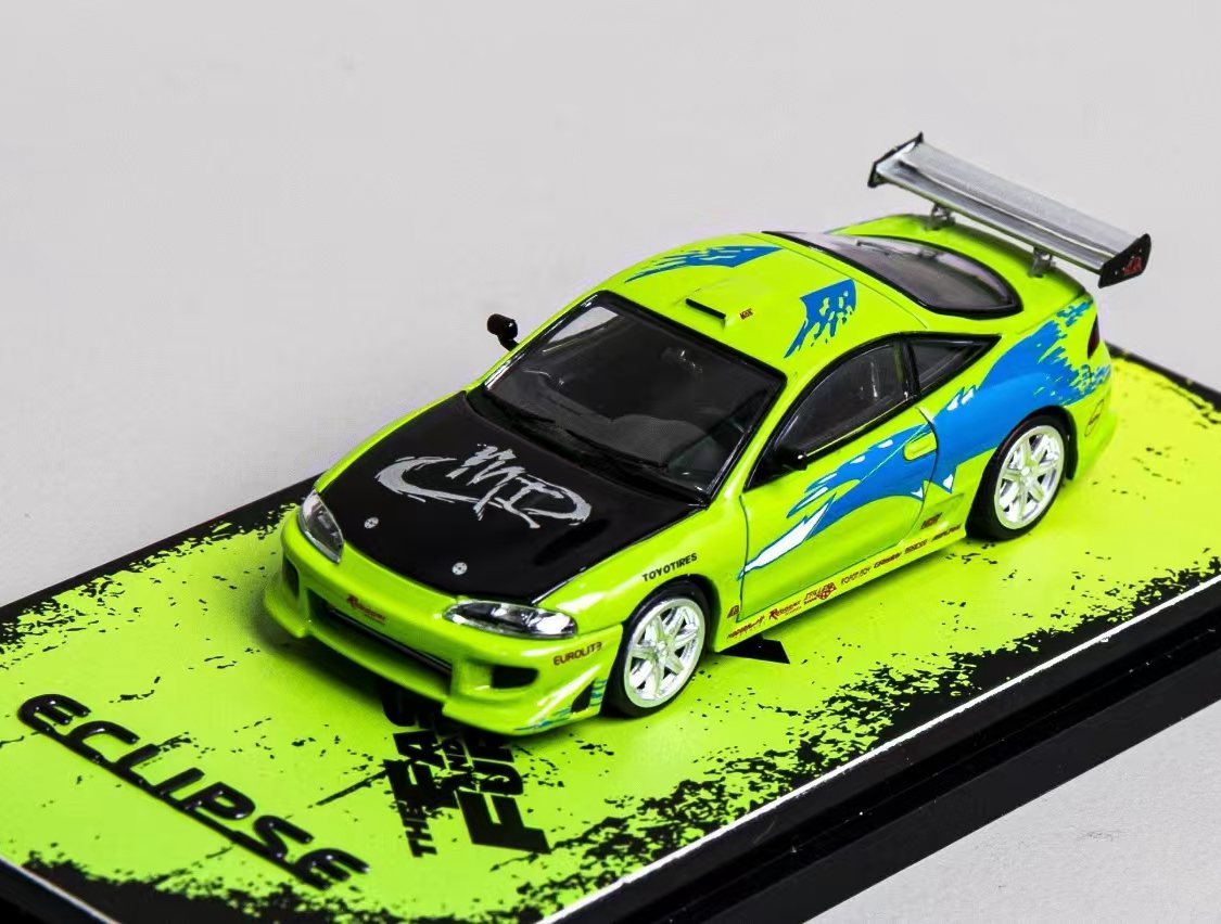Transcend model 1/64 Mitsubishi Eclipse Fast and Furious Diecast Car Limited 999pcs Collection Auto Toys Gifts In Stock - US