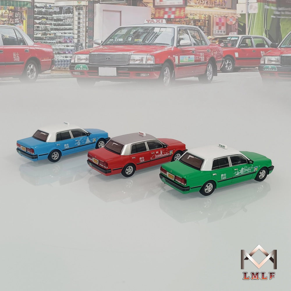 LMLF 1:64 Crown Hong Kong Taxi Classic Miniature Hobby Diecast Toys Car Models Collection Christmas Gifts