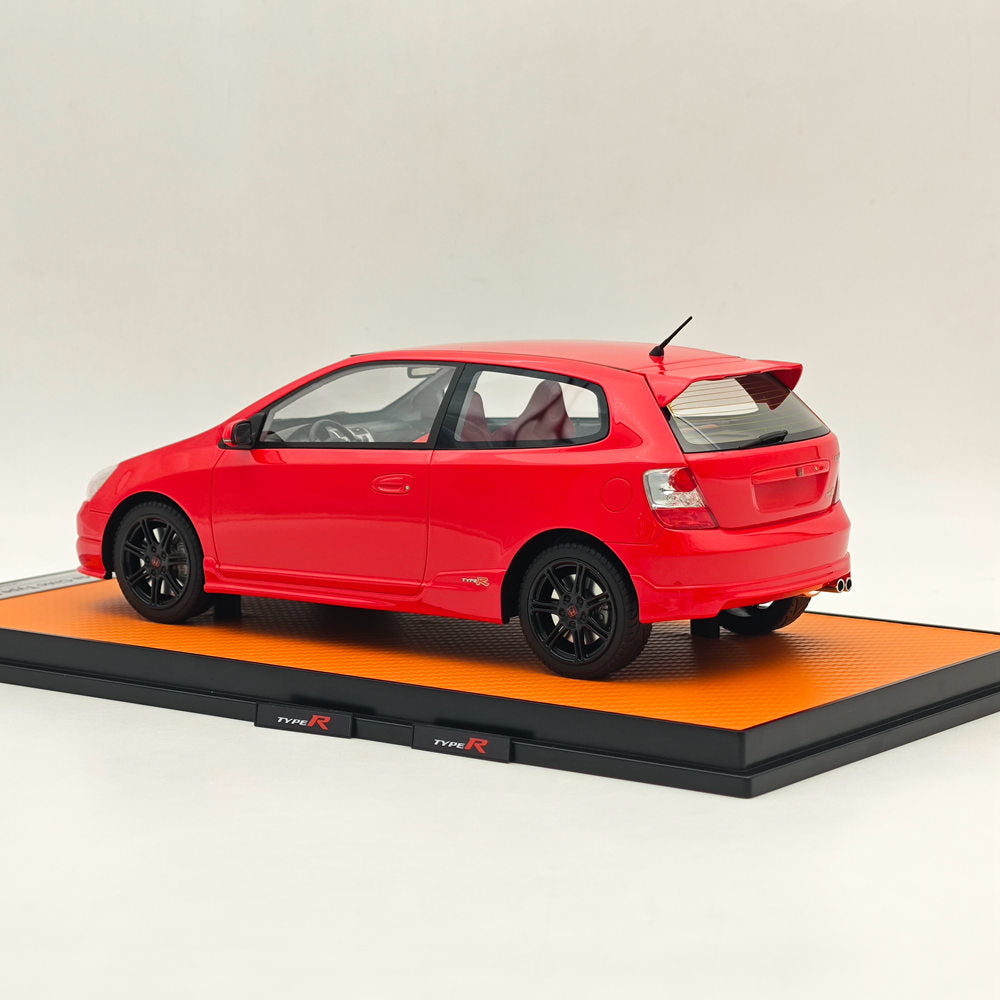 RAM Collectibles 1/18 Honda Civic Ep3 Type R Championship 2004 Rouge RM-0016 Modèle de voiture en résine Collection limitée
