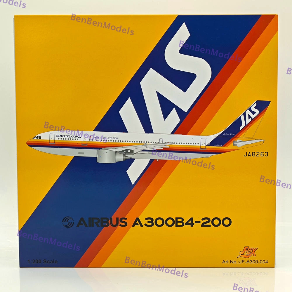 1:200 / Airbus A300B4 / Japan Air System / JA8263 WITH STAND - JFOX JF-A300-004
