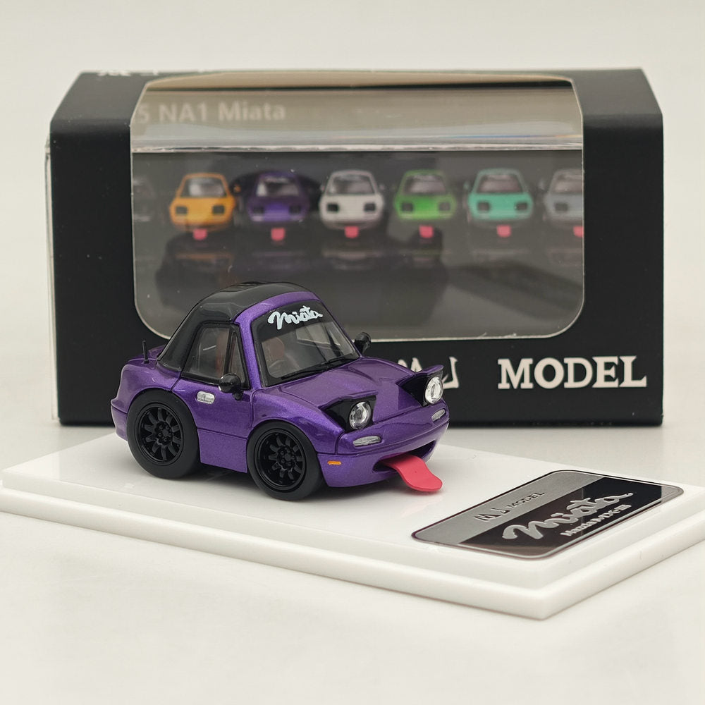 MJ 1:64 Miniature Mazda mx5 Q miata na Resin Car Models Toys Hobby Collection Gifts Limited Edition