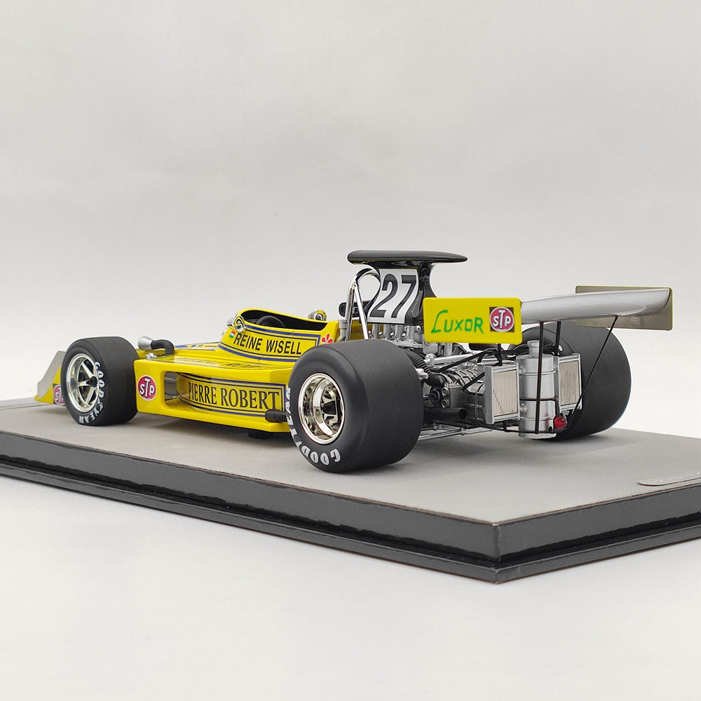 1/18 Tecno March Ford 731 NQ GP de Suède 1973 n° 27 Reine Wisell's TM18-289C Modèle réduit de voiture en résine jaune Collection limitée