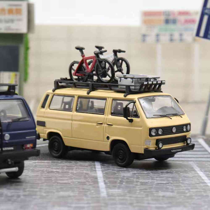 Master 1:64 Porsche B32 & VW T3 Multivan 1985 Van With Accessories Diecast Toys Car Models Miniature Hobby Exquisite Gifts