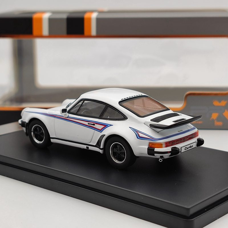 1/43 Premium X Porsche 911 Turbo 1975 White Martini Decoration PRD109 Diecast Toys Car Gift