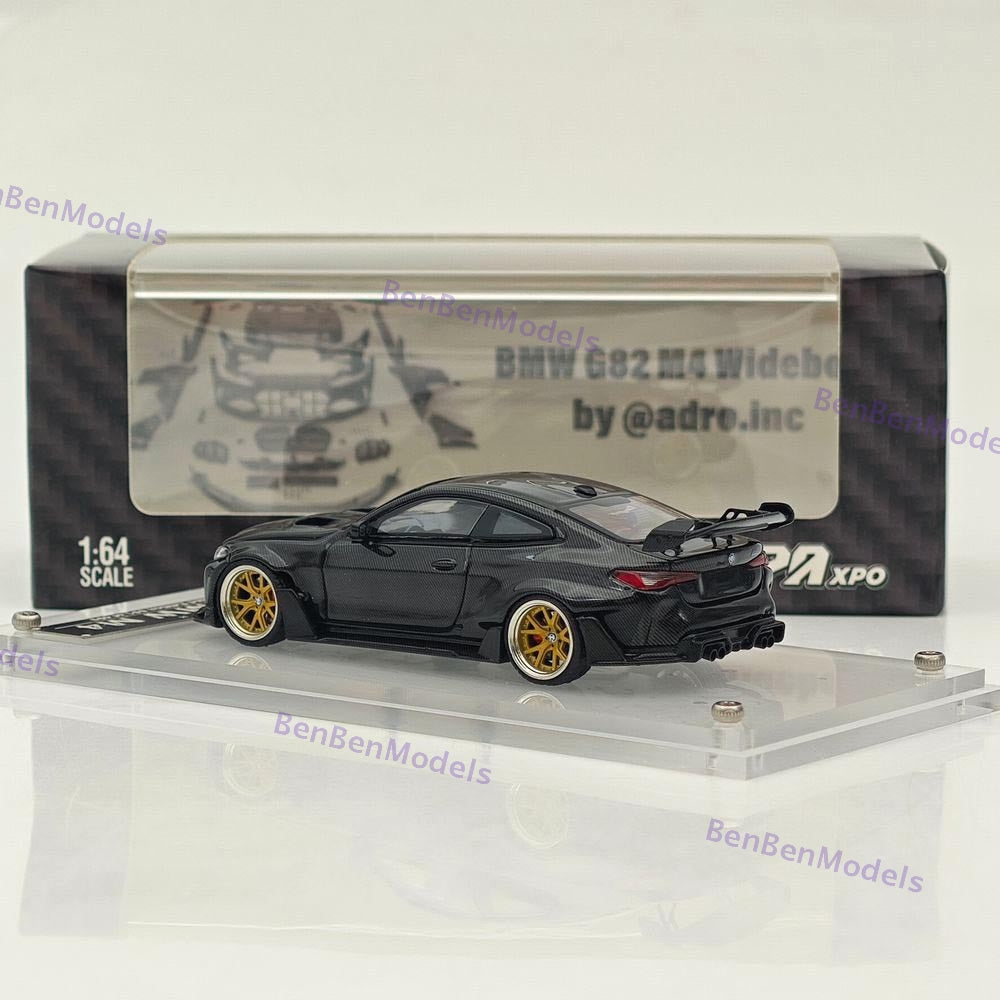 1:64 SW M4 G82 Widebody KIT APAxpo All Carbon Black Diecast Model Car Collection