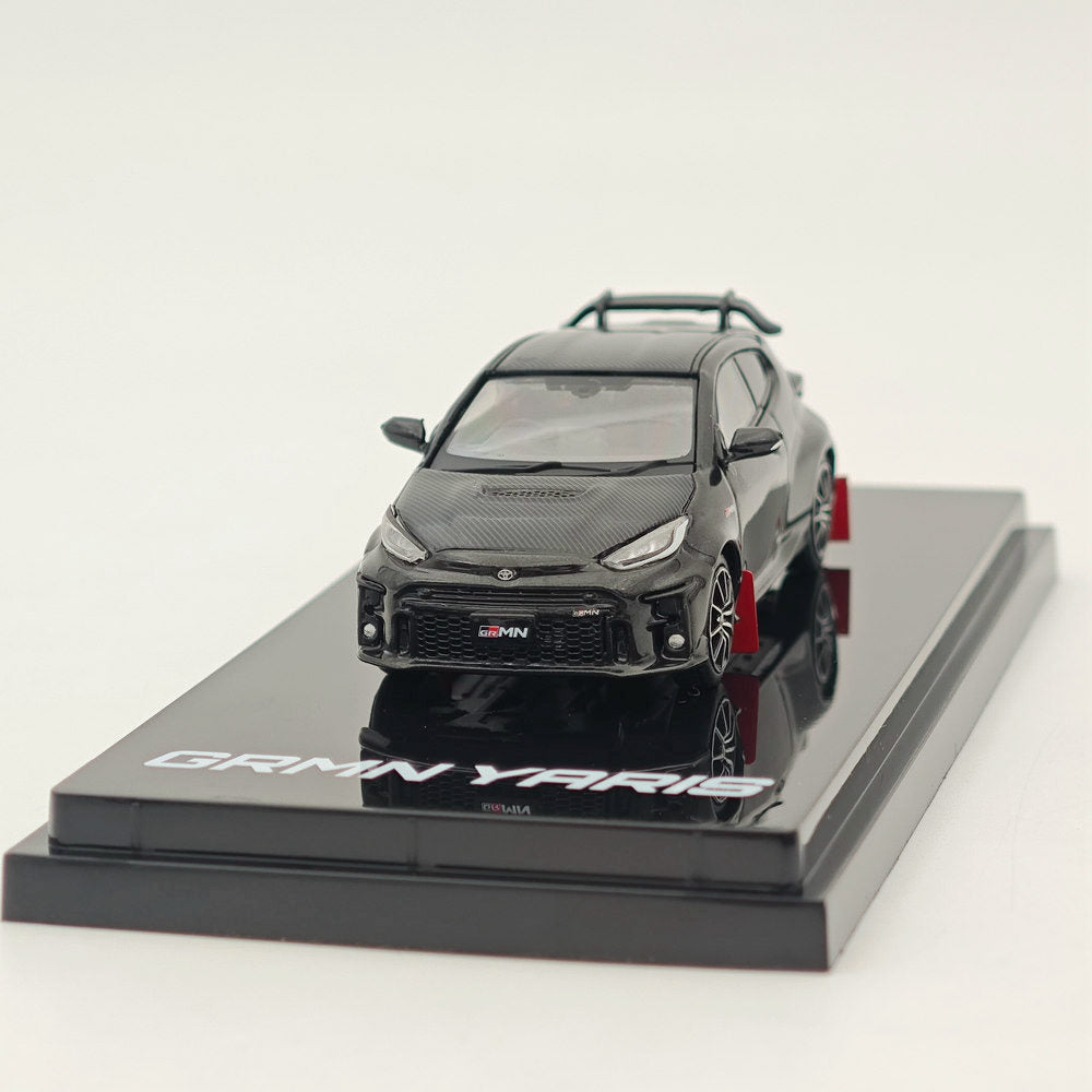 Hobby Japan 1:64 Toyota GRMN YARIS Rally Pacakge with GR PARTS Precious Black Pearl HJ643024RBK Diecast Models Car Collection