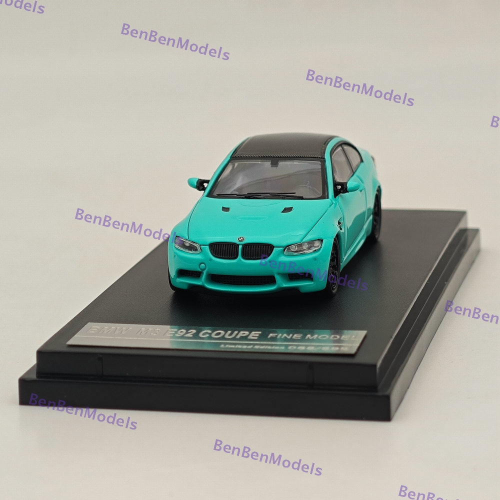 Modèle réduit BMW M3 E92 Coupé Verte, échelle 1/64, moulé sous pression, jouet de collection