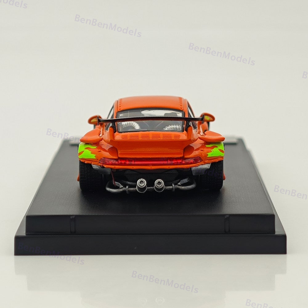 1/64 SW Porsche RWB 993 RAUH-Welt Orange Speed and Furious Diecast Metal Car
