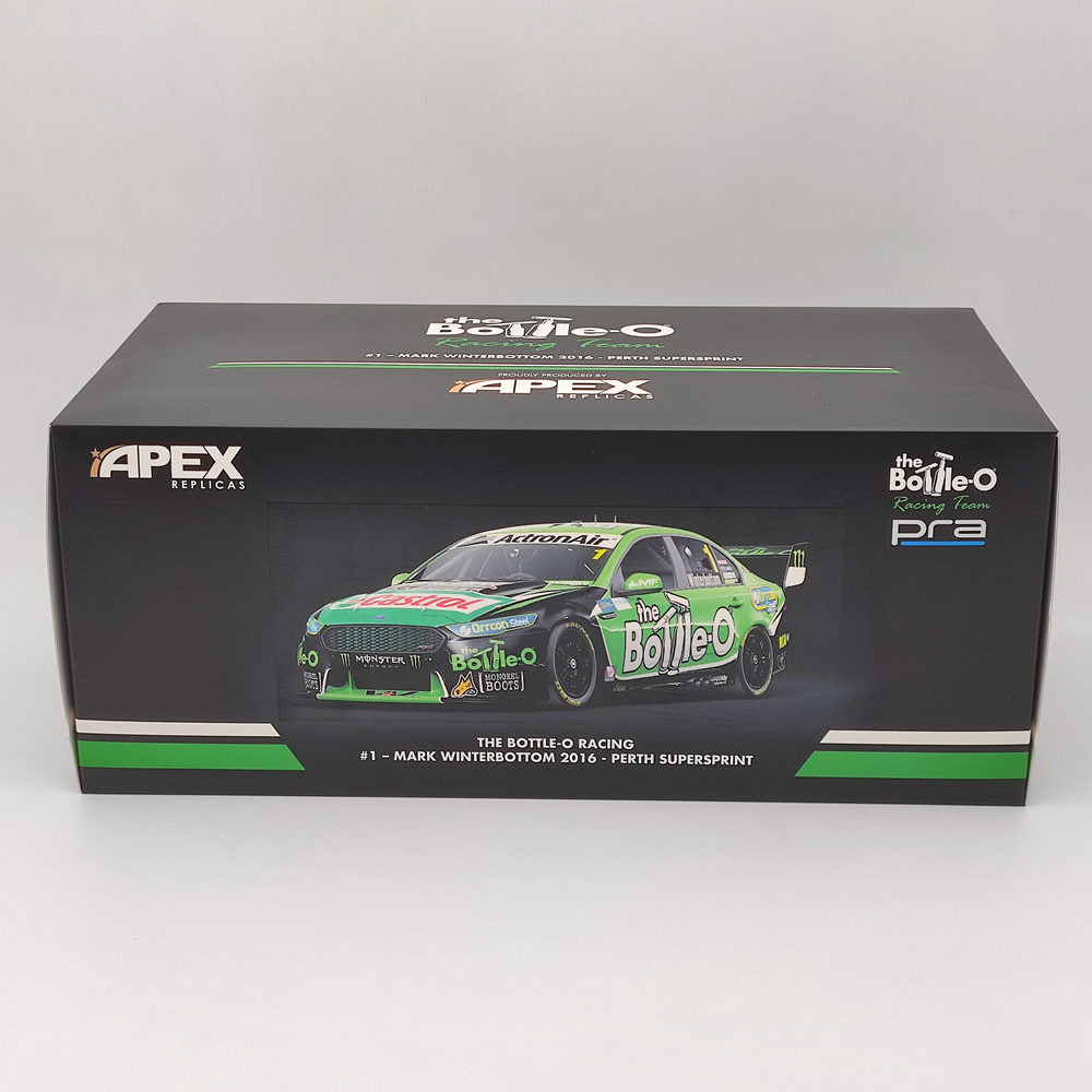 1/18 Apex Ford FG X Falcon The Bottle-O Racing #1-Mark Winterbottom 2016 AD81417 Modèles moulés sous pression Collection limitée