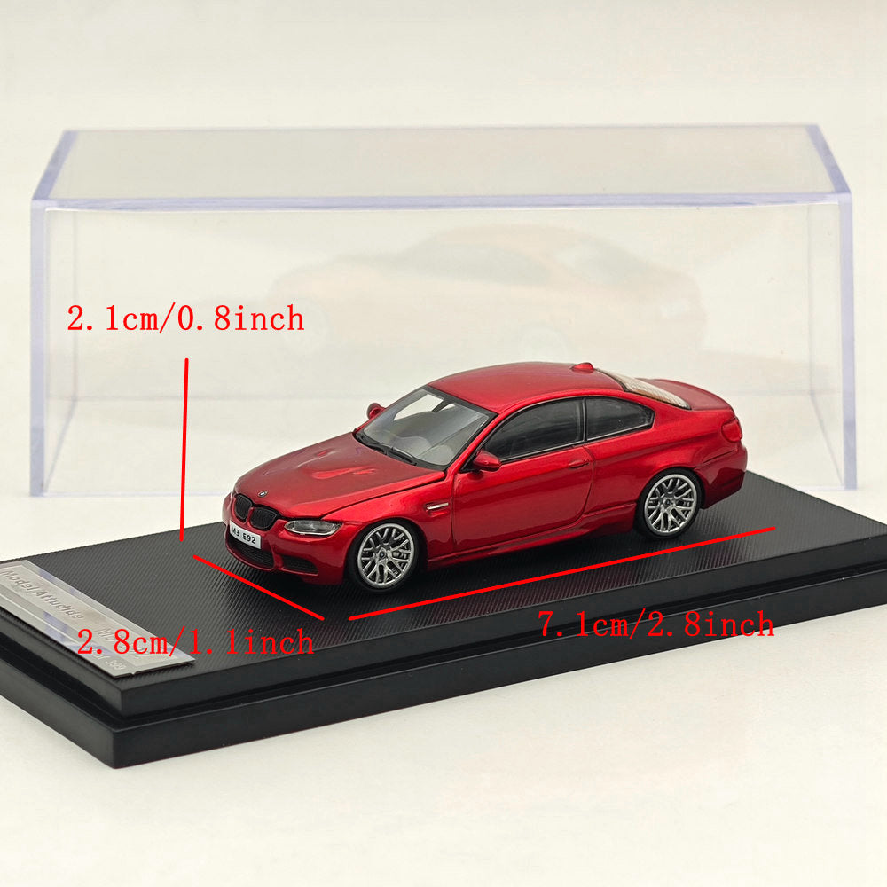 Modèle réduit de voiture moulée sous pression BMW E92 M3 rouge métallisé, édition limitée, 1/64