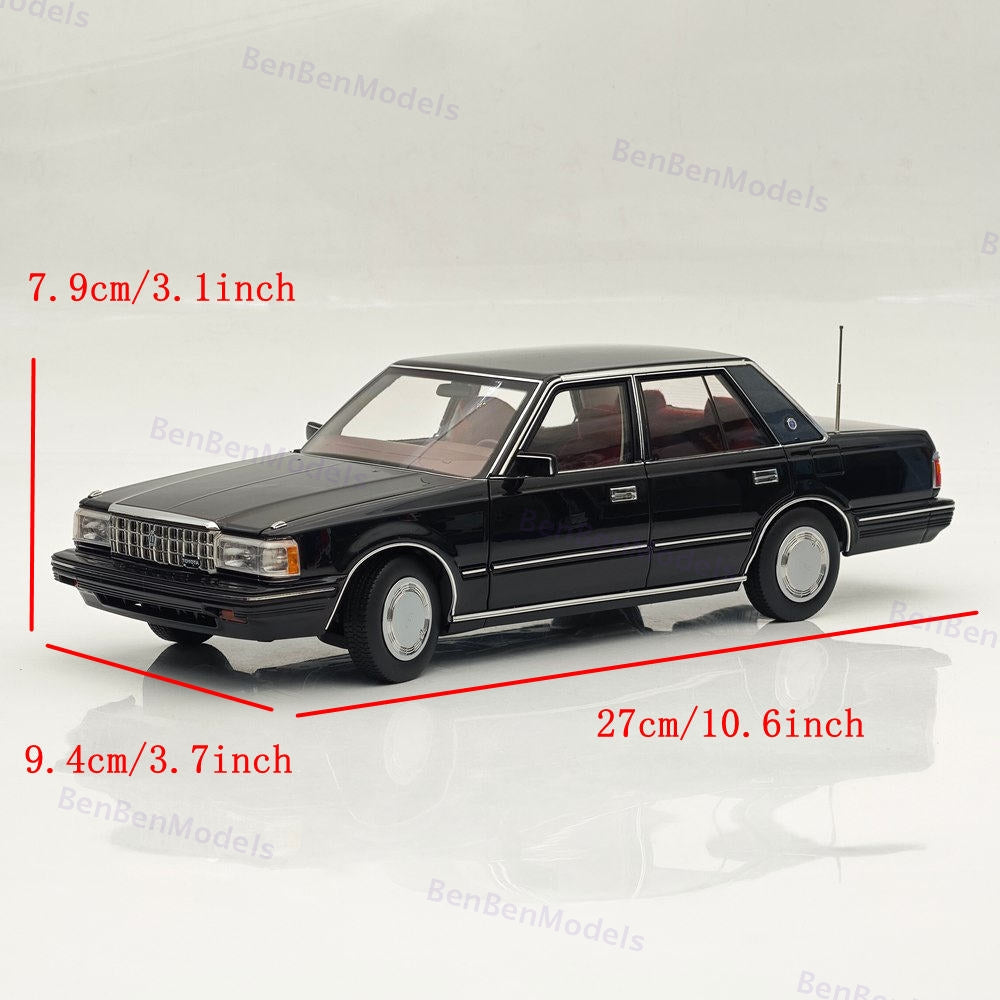 1/18 Toyota Crown Seventh Generation MS122 Black /Red Interior Diecast Model Car