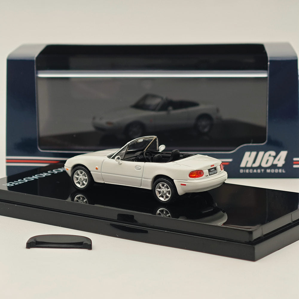 1/64 Hobby JAPAN Mazda EUNOS ROADSTER NA6CE AVEC COUVERCLE DE TONNEAU Blanc HJ642025AW Modèles moulés sous pression Voiture Collection limitée Auto Jouets Cadeau