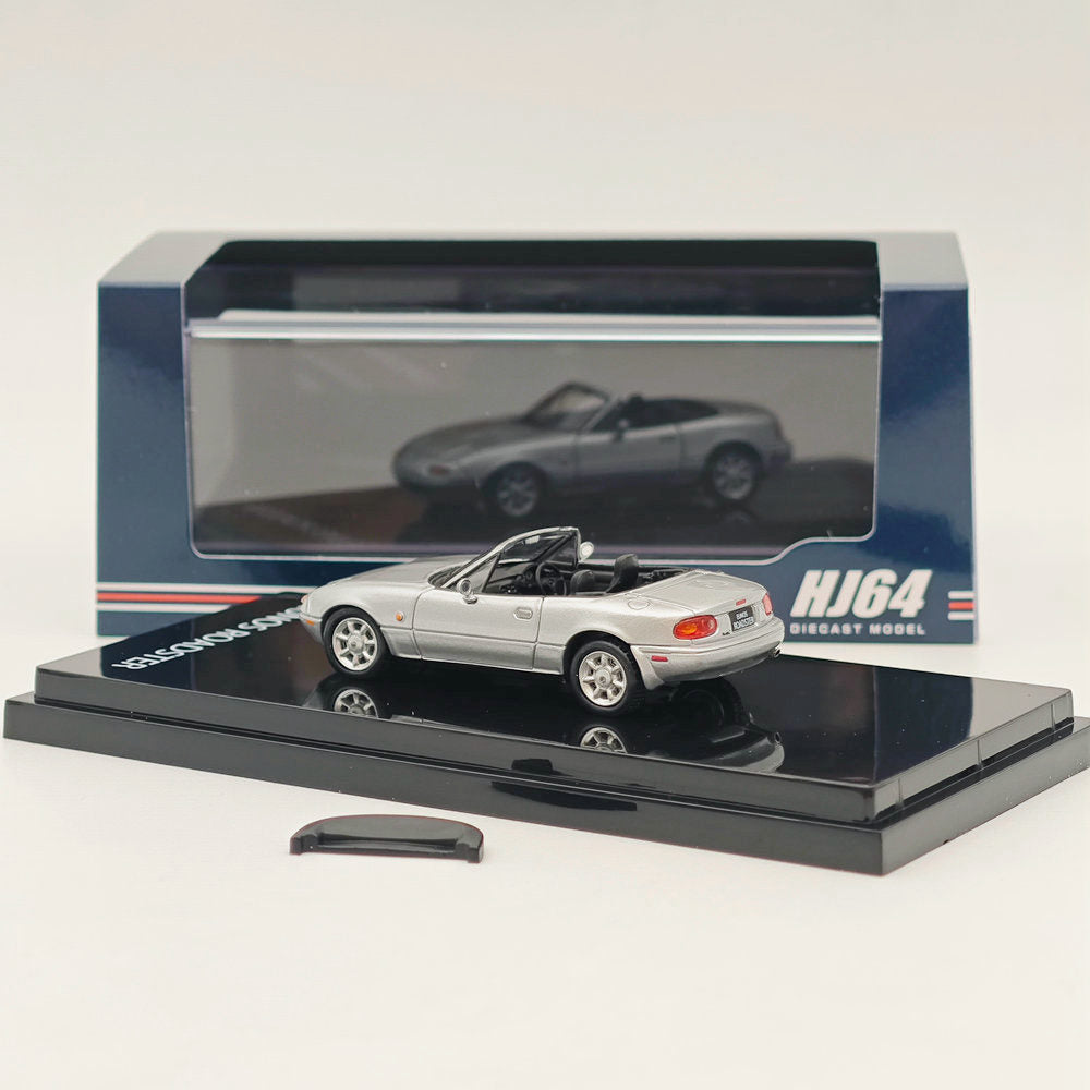 1/64 Hobby JAPAN Mazda EUNOS ROADSTER NA6CE WITH TONNEAU COVER Silver HJ642025AS Diecast Models Car Limited Collection Auto Toys Gift
