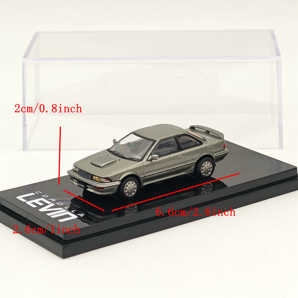 Hobby Japan 1/64 Toyota COROLLA LEVIN GT-Z AE92 Gris Vert Métallisé HJ643059ZGY Modèle de Voiture Moulé Sous Pression