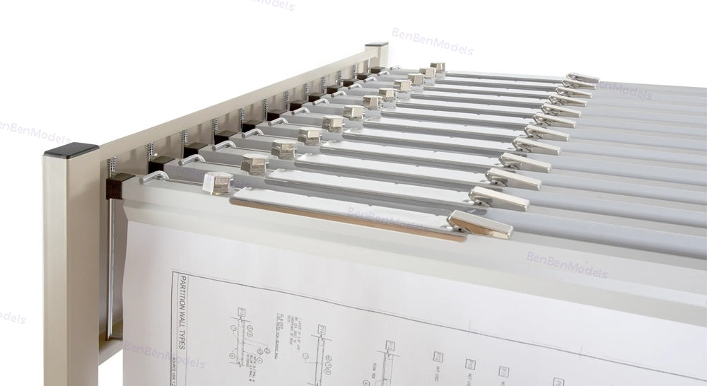 Heavy Duty Mobile Blueprint Storage Rack MRWH - 12 Pivot Brackets, Locking Casters, Adjustable --US in stocks