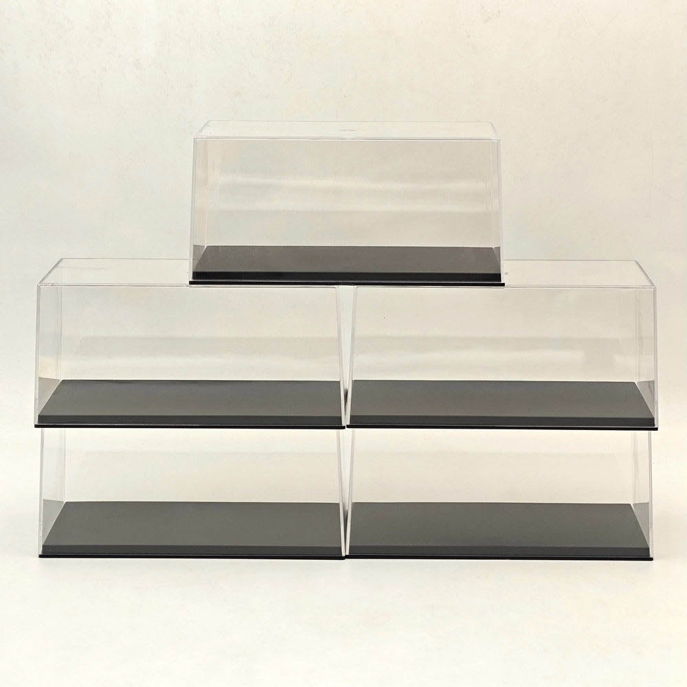 Boîtes en acrylique de 15,3 cm 6 pouces, présentoir de rangement transparent anti-poussière pour modèles de voitures et jouets à l'échelle 1:72, 1:43