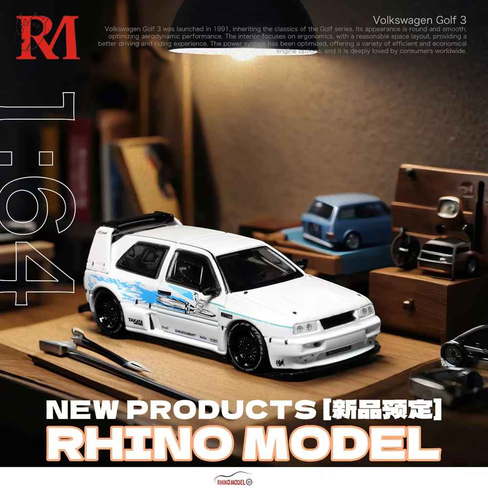 Prévente RHINO MODEL RM 1:64 Volkswagen Golf Mk3 Concept Car Redesign Diecast Toys Collection Gifts Limited Edition
