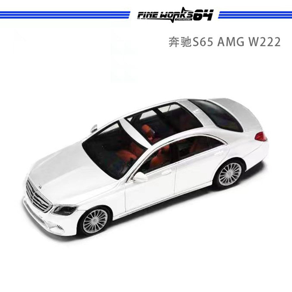 Voiture moulée sous pression Mercedes Benz S65 AMG W222 1:64 Fine Works Jouets Collection Cadeaux Édition limitée