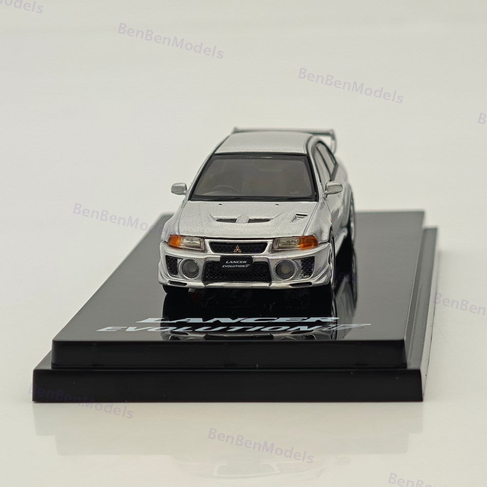 Hobby Japan 1/64 Mitsubishi Lancer GSR Evolution V (CP9A)1998 Silver HJ642032AS