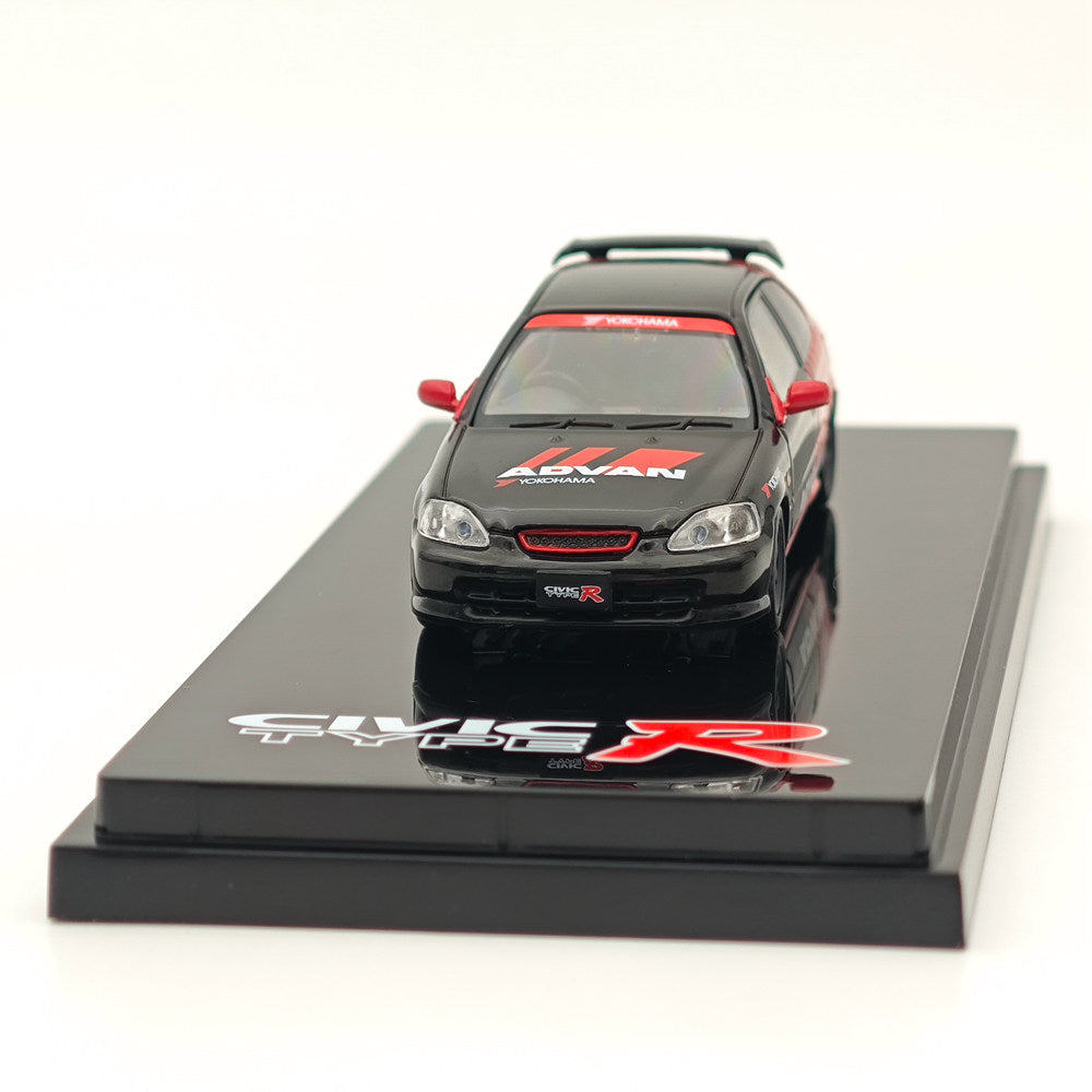 1/64 Hobby Japan Honda CIVIC TYPE R (EK9)1997 YOKOHAMA ADVAN Diecast Models Car