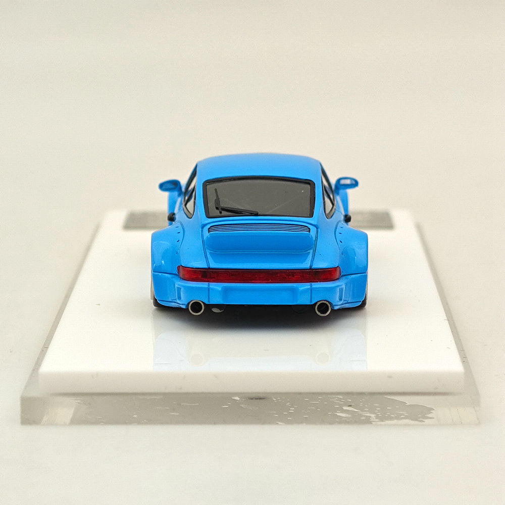 XKE 1/64 Porsche 964 RWB rauh-welt BEGRIFF, modèles de voiture en résine bleue, collection limitée, cadeau automobile