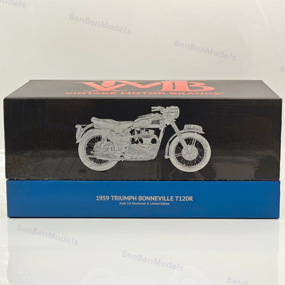 1/6 VMB TRIUMPH BONNEVILLE T120R 1959 Handmade Limited Edition Motorcycle Resin