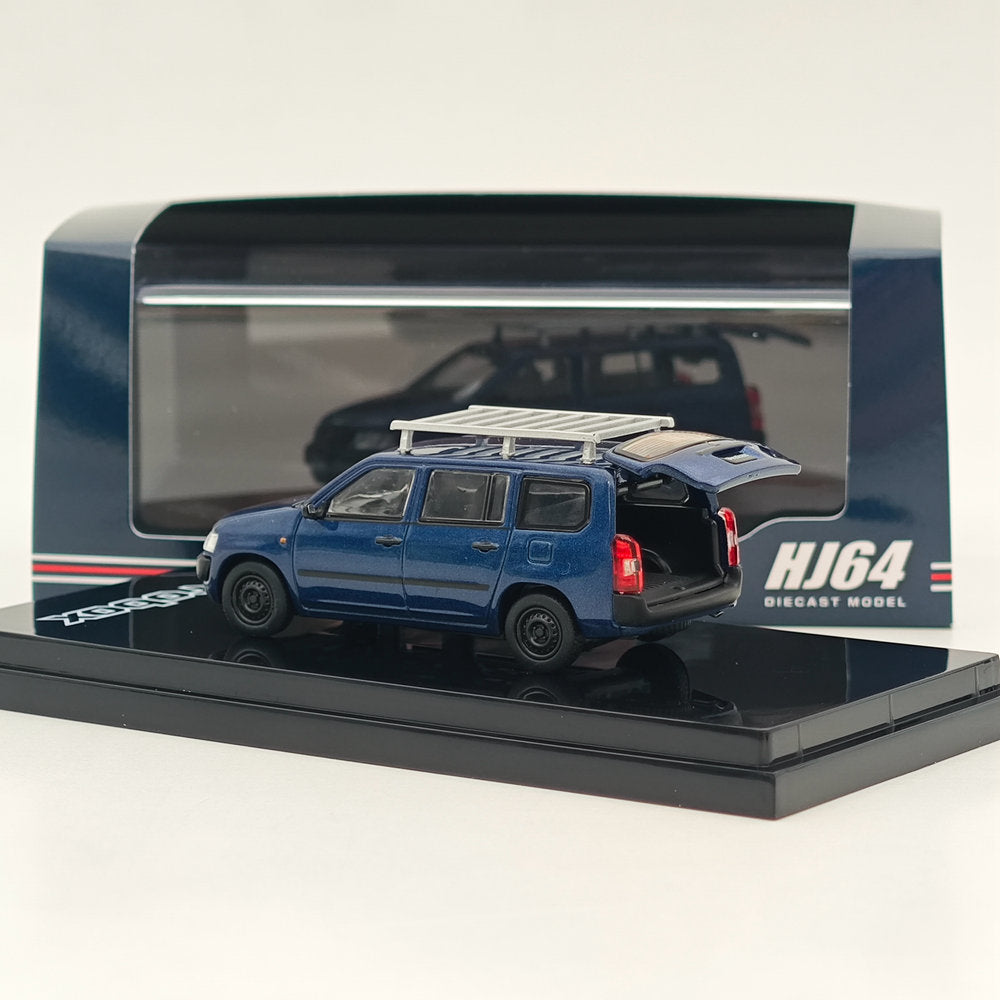 1/64 Hobby Japan Toyota PROBOX Customized ver. with ROOF CARRIER Blue HJ642062BL