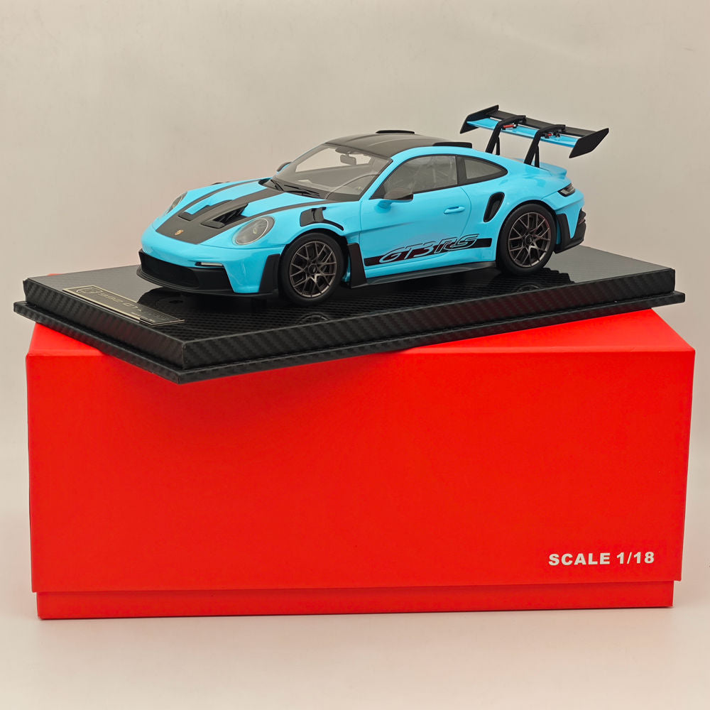 AI MODEL 1/18 Porsche 992 GT3 RS SKY BLUE Resin High-Quality Collection Car Model
