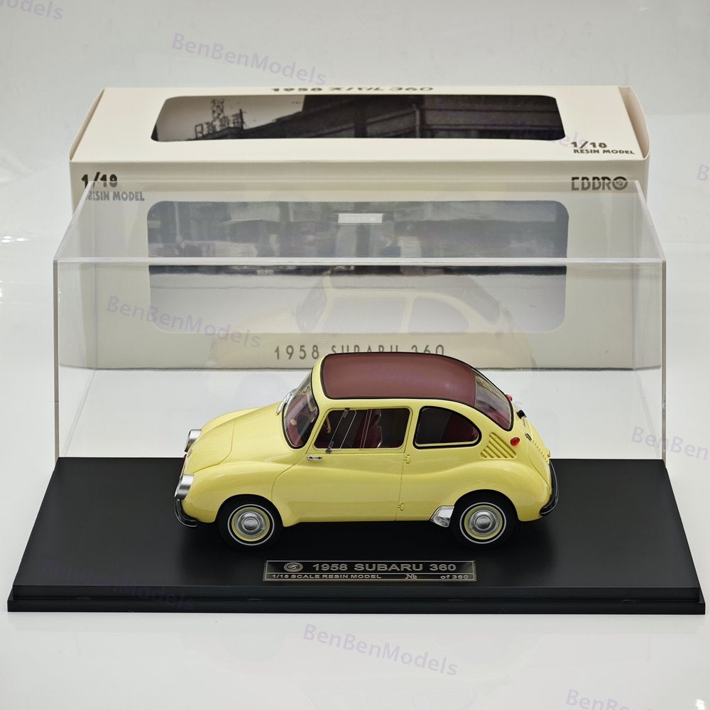 1:18 Ebbro Subaru 360 1958 Mini Beetle Master Yellow Resin Model Car Limited