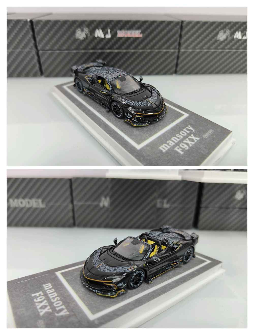 MJ 1/64 Ferrari Mansory F9XX Hardtop/Convertible Diecast Car Models Collection Gifts Limited Edition