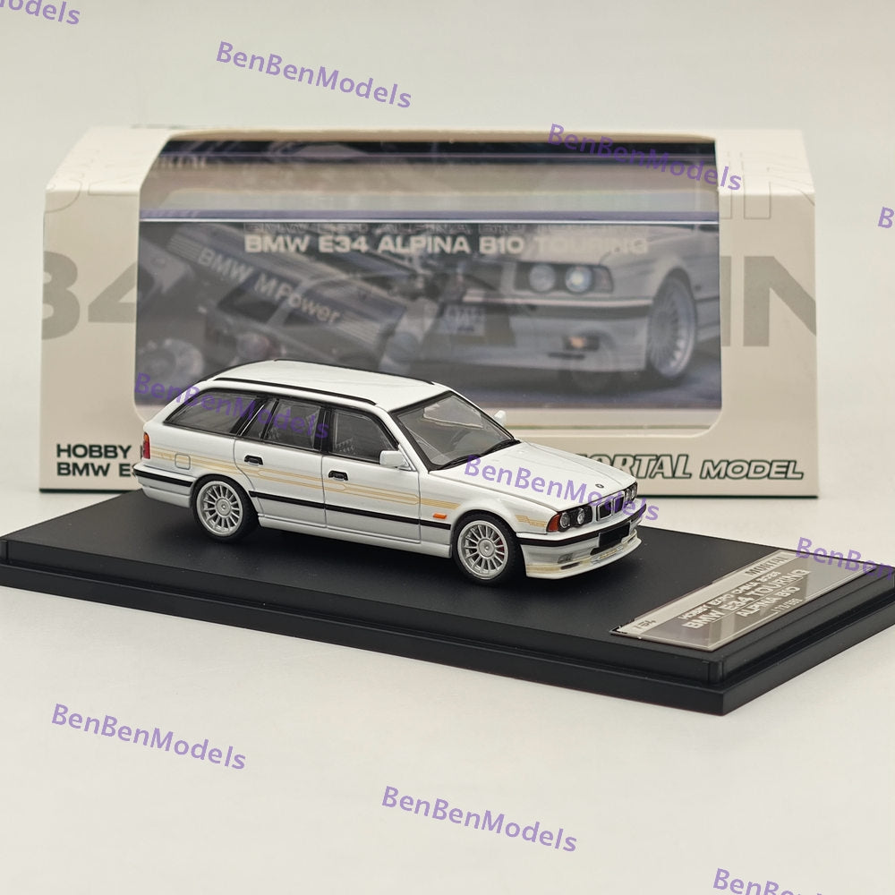 Mortal 1:64 BMW E34 M5 TOURING Wagon Openable Hood 2025 HEC Miniature Diecast Toys Car Models Collection Gifts White