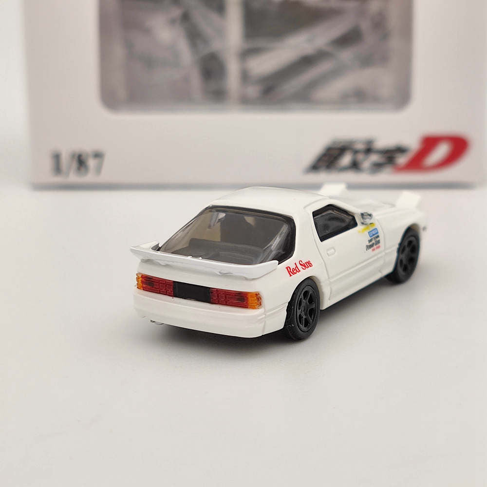 LF 1/87 Mazda Fc3s Initial D Jouets moulés sous pression Modèles de voitures Véhicules miniatures Hobby Cadeaux de collection