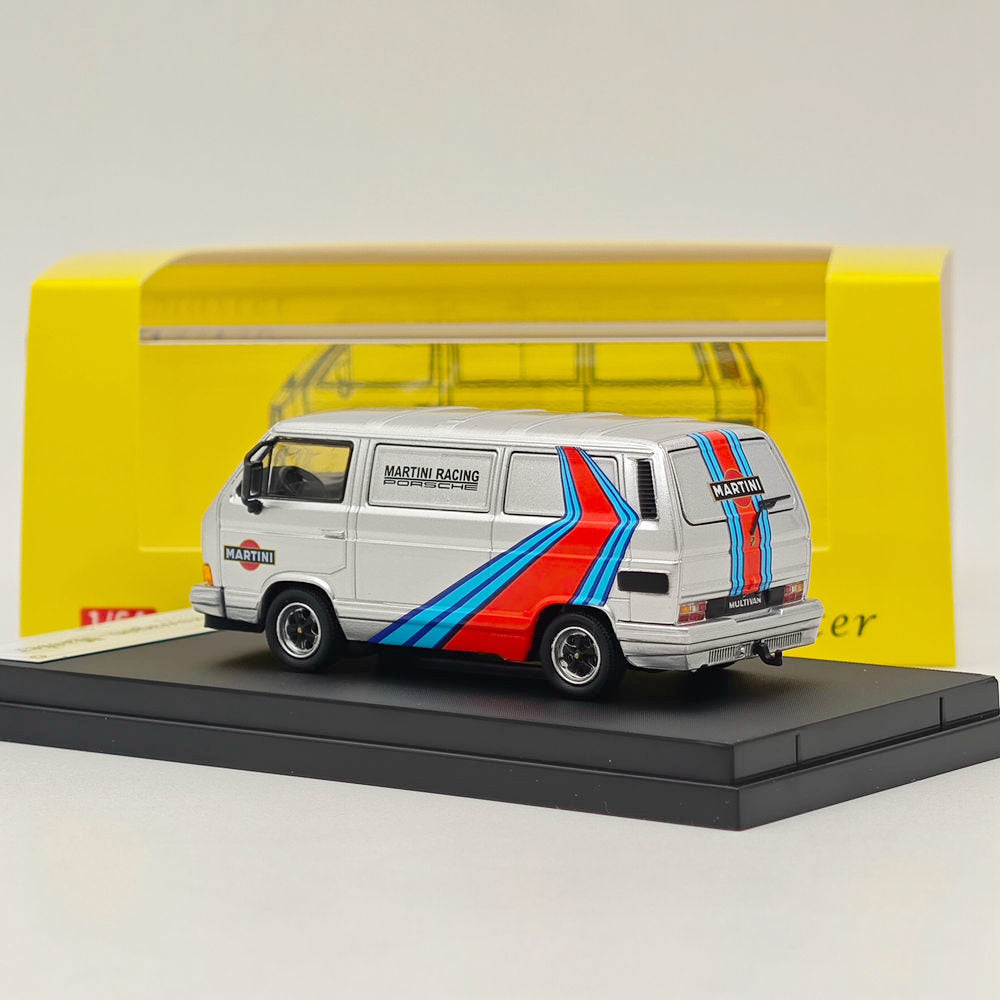 Master 1:64 VW T3 Martini Gulf Oil Van Diecast Toys Car Models Miniature Hobby Exquisite Gifts