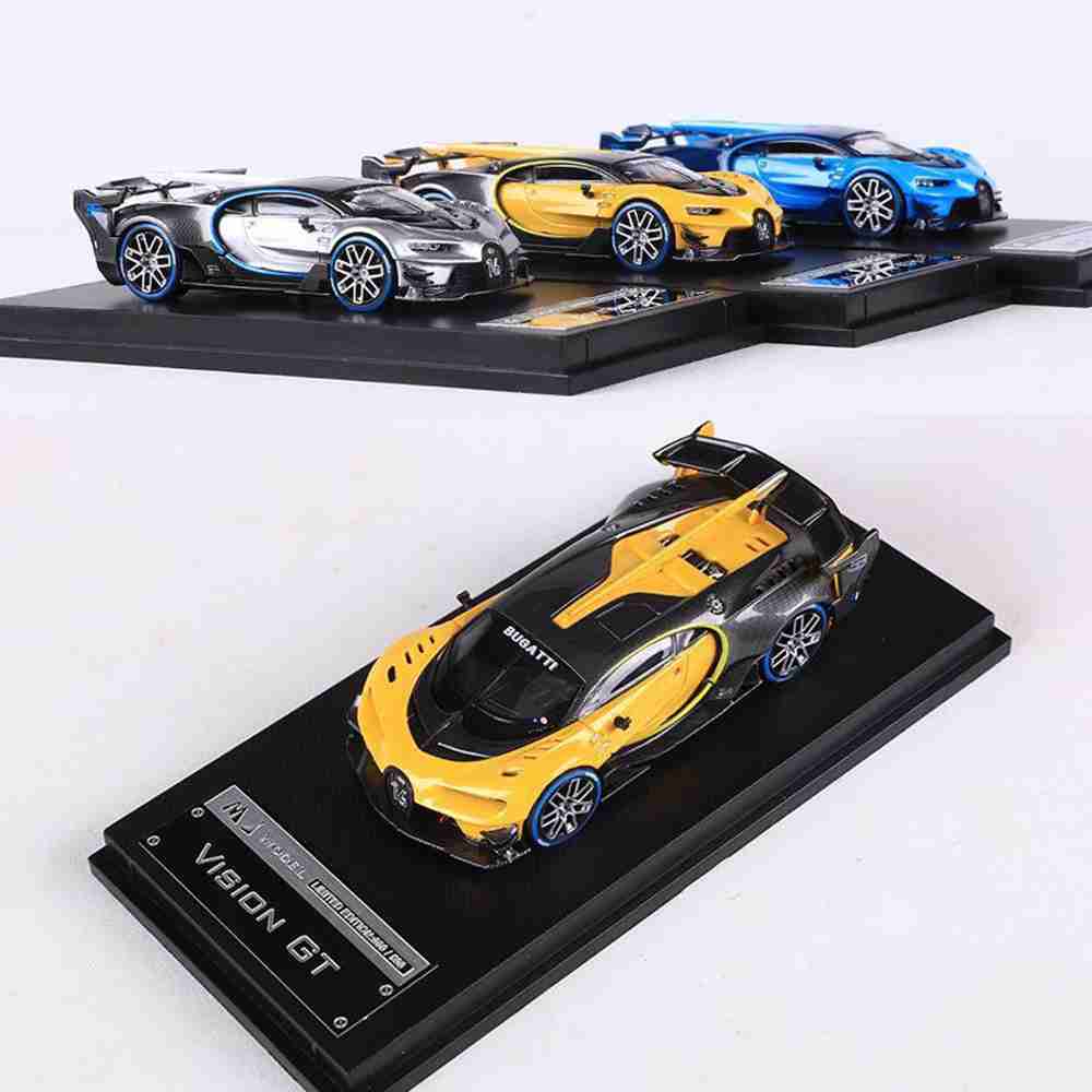 Bugatti VisonGT miniature moulée sous pression à l'échelle 1/64, jouet, modèle de voiture, collection, cadeaux, édition limitée