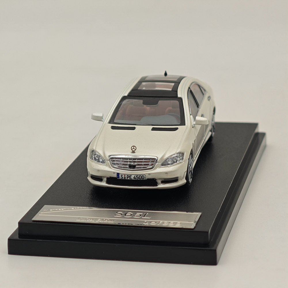 1/64 SW Mercedes Benz S Class S65L V12 White Sedan Sports Diecast Models Car