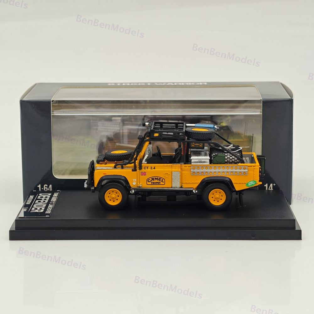 1:64 SW Yellow Camel Defender 90 Pickup Sports Model Diecast Metal Car Limited
