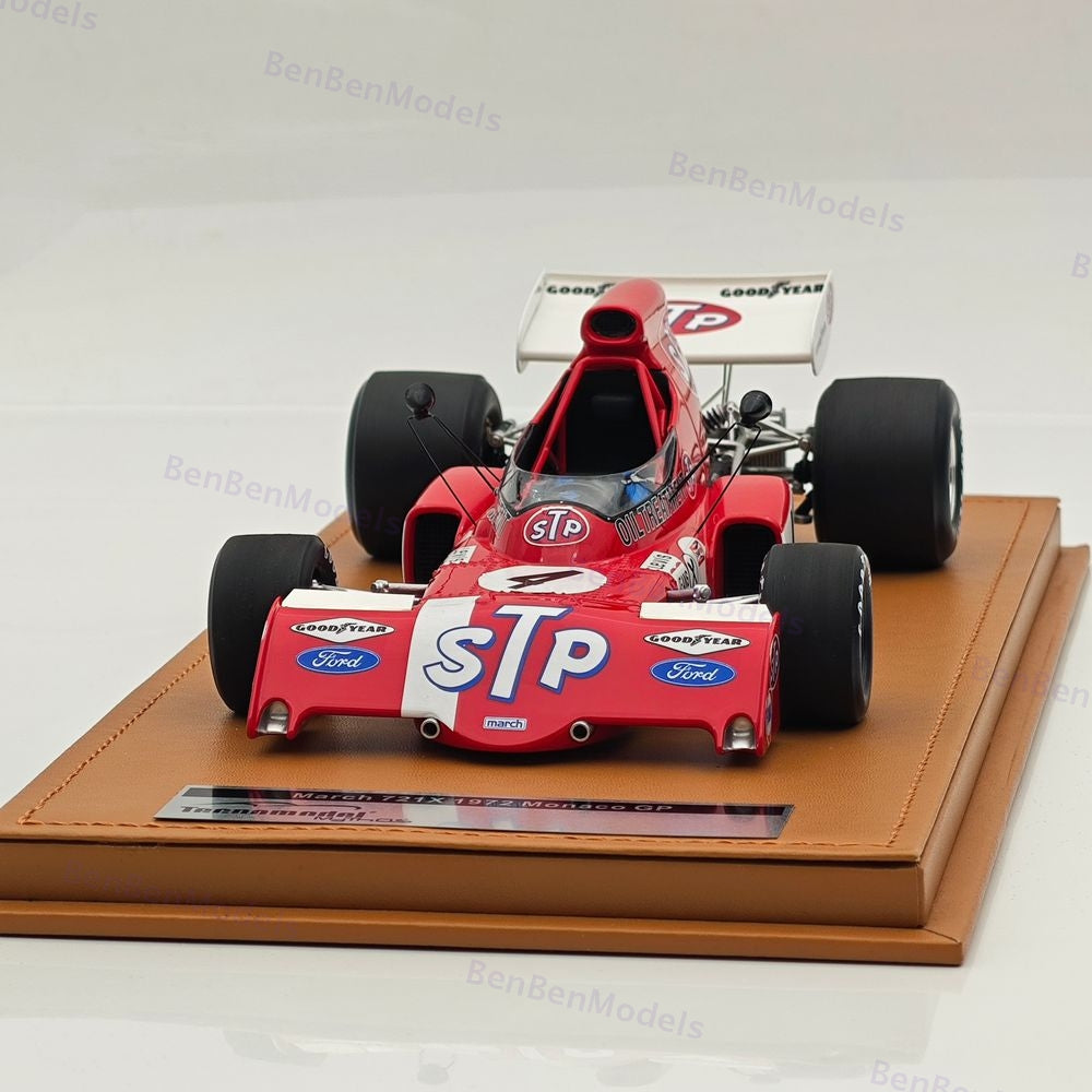 Tecno 1/18 March 721X 1972 Monaco GP Driver Niki Lauda #4 TM18-288D Ltd 100 Pcs