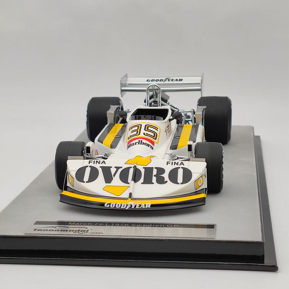 1/18 Tecno Mythos Series March Ford 761 OVORO #35 1976 Swedish GP TM18-222E Red Resin Model Cars Limited Collection