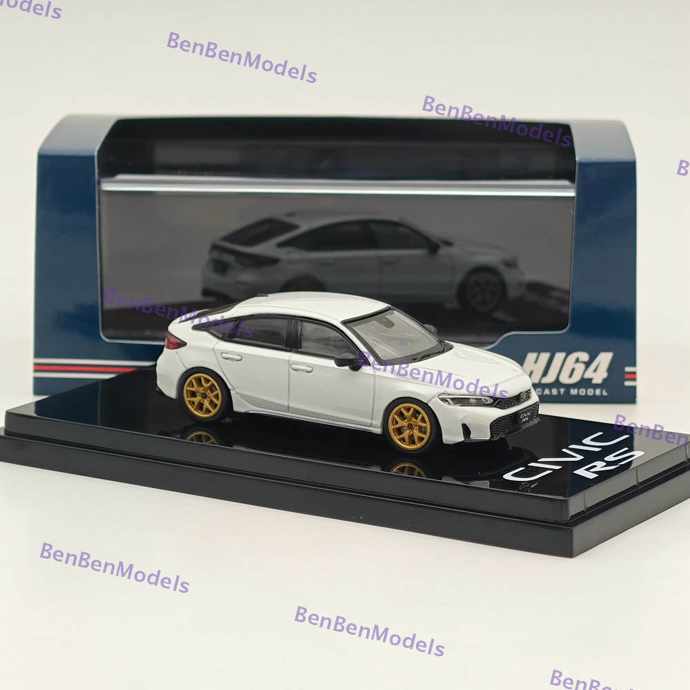 1/64 Hobby Japan CIVIC RS Customized Version White HJ642046BW Diecast Model