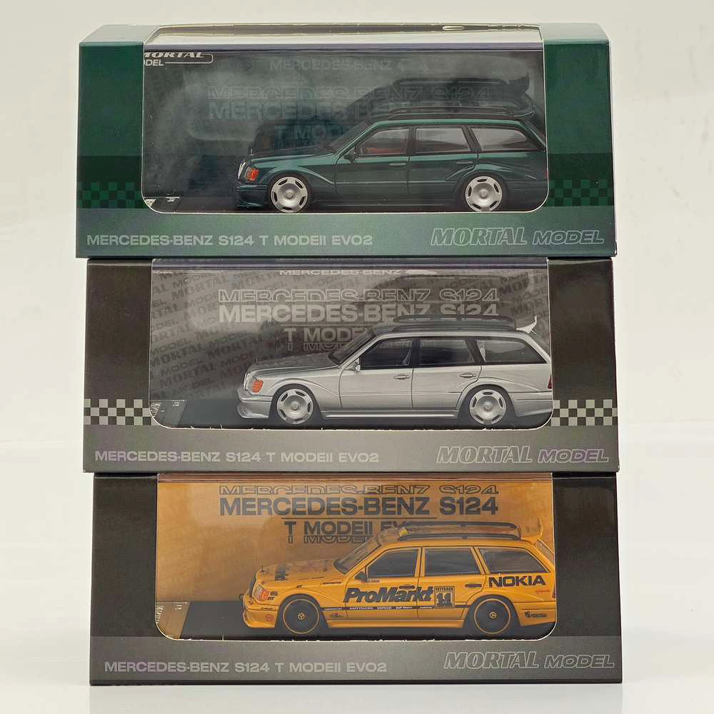 Mortal 1:64 Mercedes-Benz S124 T MODEII EVO2 Wagon Taxi Diecast Toys Car Models Collection Gifts