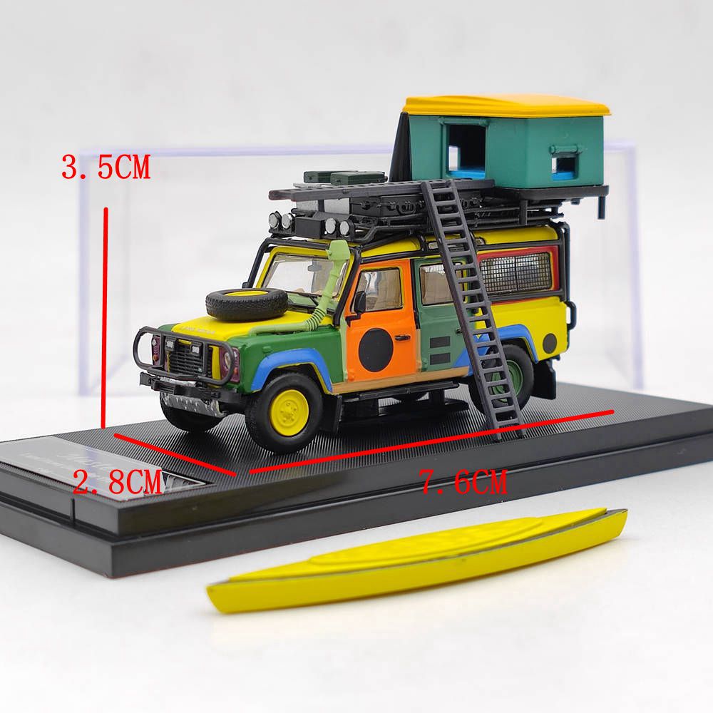 New Master 1:64 Land Rover Defender Gulf Camping Camouflage Diecast Toys Car Models Miniature Vehicle Hobby Collection Gifts